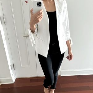 Club Monaco Tie Sleeve White Blazer